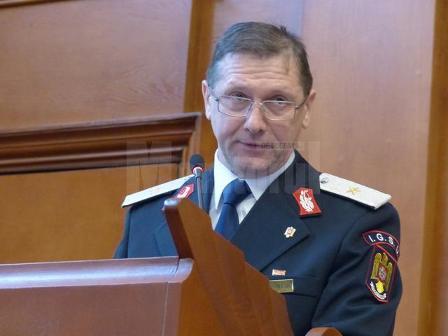 Generalul de brigadă Ion Burlui, inspectorul-şef al ISU Suceava
