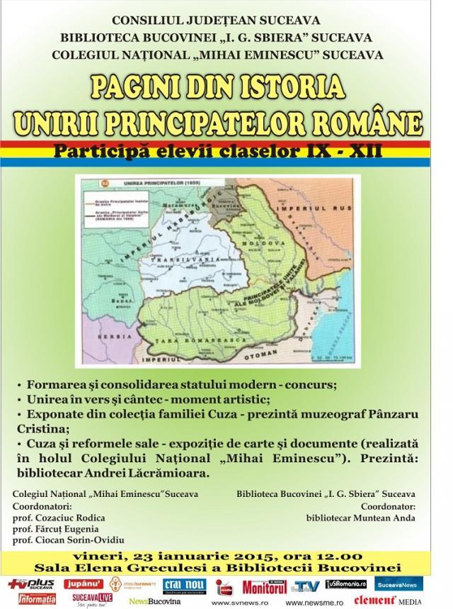 „Pagini din istoria Unirii Principatelor Române”