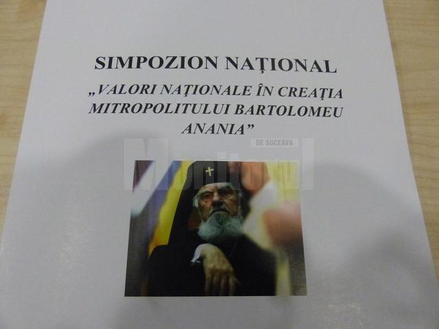 Simpozion naţional dedicat Mitropolitului Bartolomeu Anania la Suceava