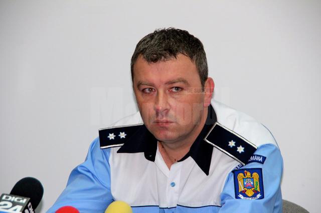 Comisarul Petrică Jucan, şeful Serviciului de Poliţie Rutieră Suceava