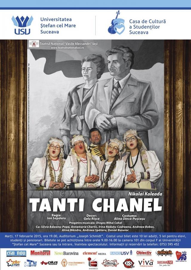 Piesa „Tanti Chanel”, pe scena Universităţii „Ştefan cel Mare” Suceava