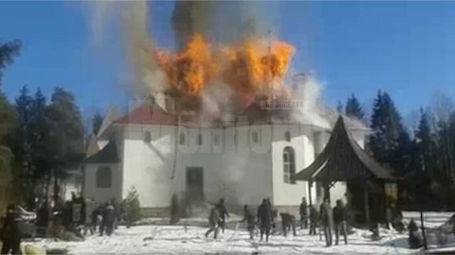Incendiul de la biserica din Poiana Stampei