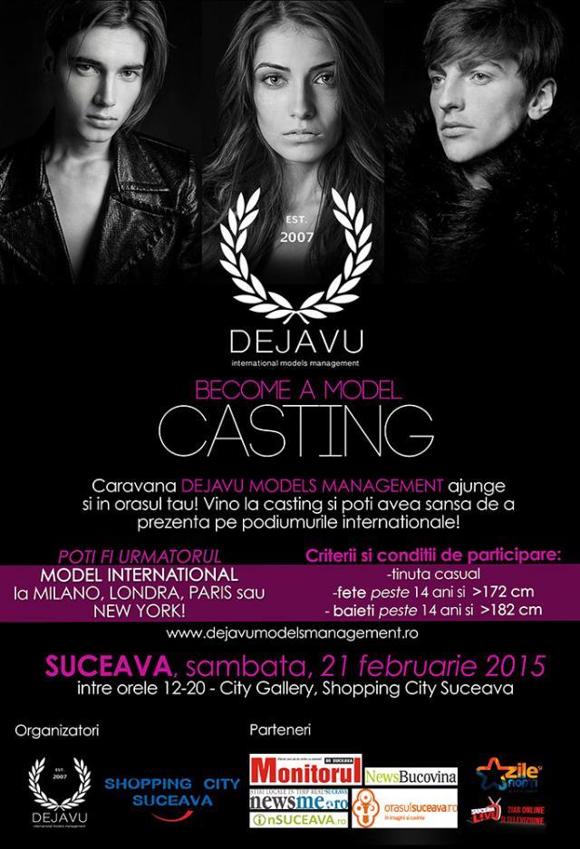 Caravana Dejavu Models Management ajunge sâmbătă la Shopping City Suceava