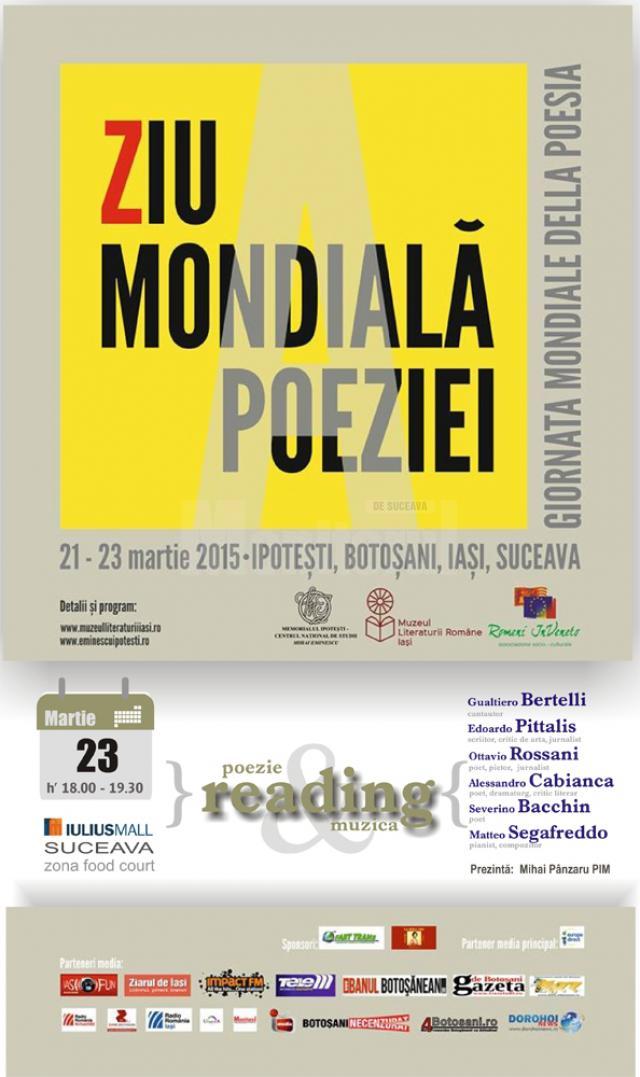 Recital de poezie şi muzică, la Iulius Mall Suceava