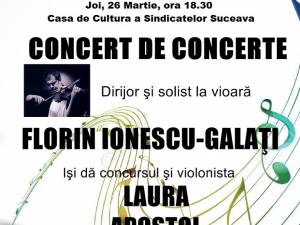 „Concert de concerte” cu Filarmonica Botoşani, pe scena Sucevei