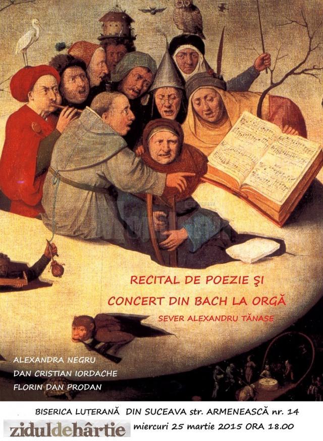 Recital de poezie, la Biserica Luterană din Suceava