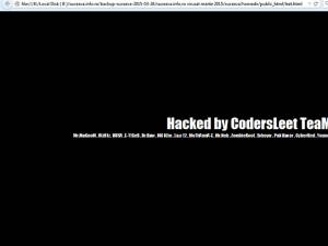 Schimbarea unei pagini web din site şi postarea anumitor mesaje, link-uri şi imagini prin care se revendică atacul şi se promovează gruparea de hackeri