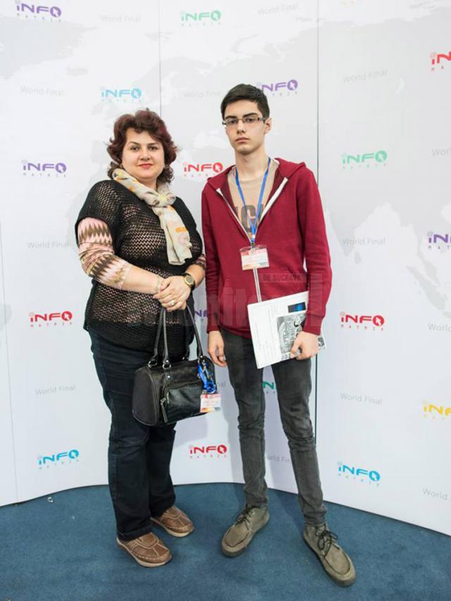 Matei Clipa, alături de prof. Gabriela Coajă