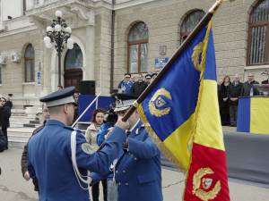 Jandarmii suceveni au primit Drapelul de luptă al inspectoratului