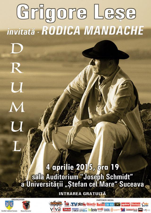 Spectacol de muzică şi poezie cu Grigore Leşe şi Rodica Mandache