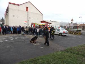 Pompierii şi poliţiştii au făcut o demonstraţie în faţa elevilor de la Şcoala „Bogdan Vodă”