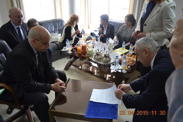 În cadrul vizitei a fost semnat un acord bilateral între USV şi Universitatea din Casablanca