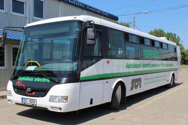 Autobuzul electric produs în Cehia care a circulat zilele trecute prin Suceava