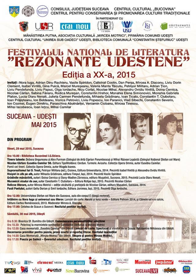 Festivalul naţional de literatură „Rezonanţe udeştene”