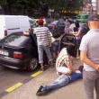 Prinşi de cagulişti în centrul Sucevei, după ce-au ridicat un colet cu droguri de la o firmă de transport internaţional