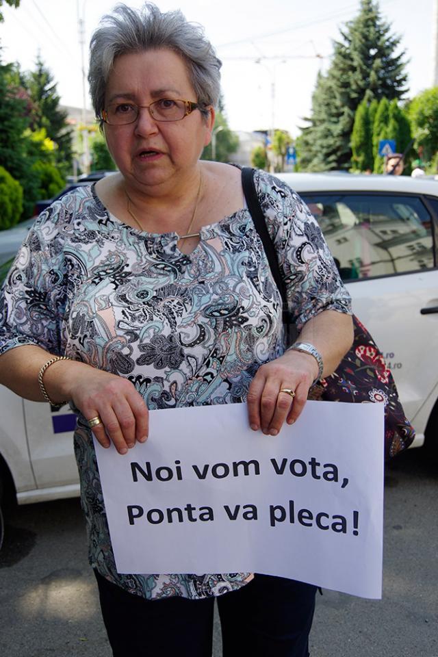 Maria Cerne, prezentă la protest