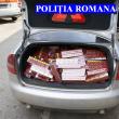 Maşină cu aproape 5.000 de pachete de ţigări de contrabandă, oprită de poliţişti la intrarea în Suceava