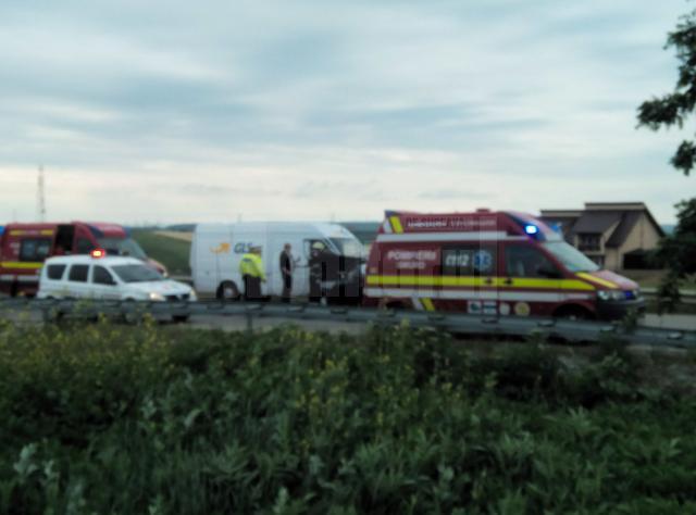 Accident cu patru răniţi, la ieşirea din Suceava spre Moara