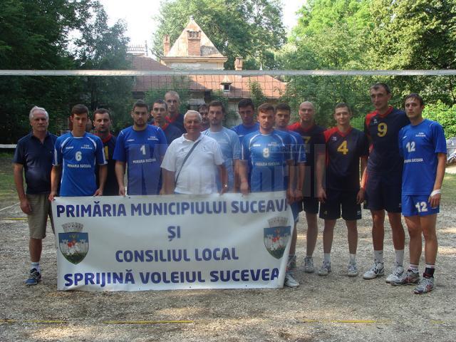 Echipa de volei masculin a Clubului Sportiv Municipal Suceava, în Ucraina