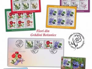 Emisiunea de mărci poştale „Flori din grădini botanice româneşti”