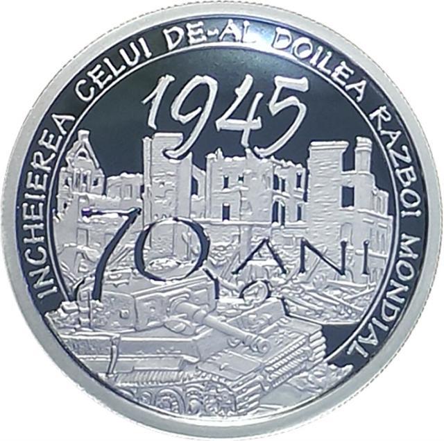 Monedă din argint - 70 de ani de la încheierea celui de-al Doilea Război Mondial - revers