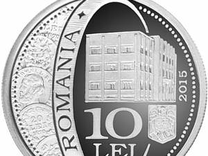 Monedă din argint - avers - 145 de ani de la înfiinţarea Monetăriei statului