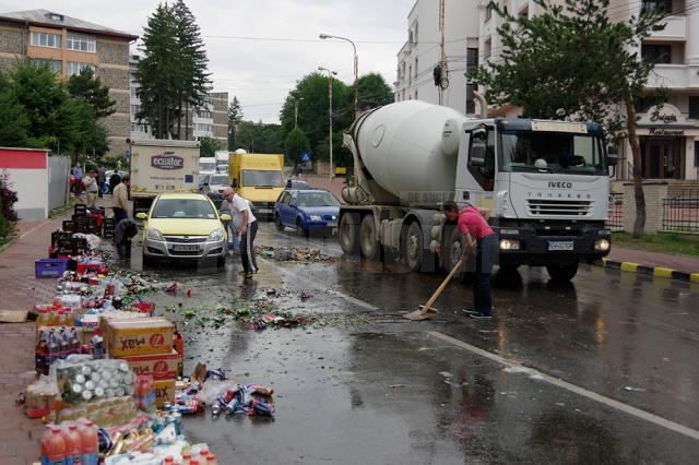 Berea a curs, la propriu, pe o stradă din Suceava