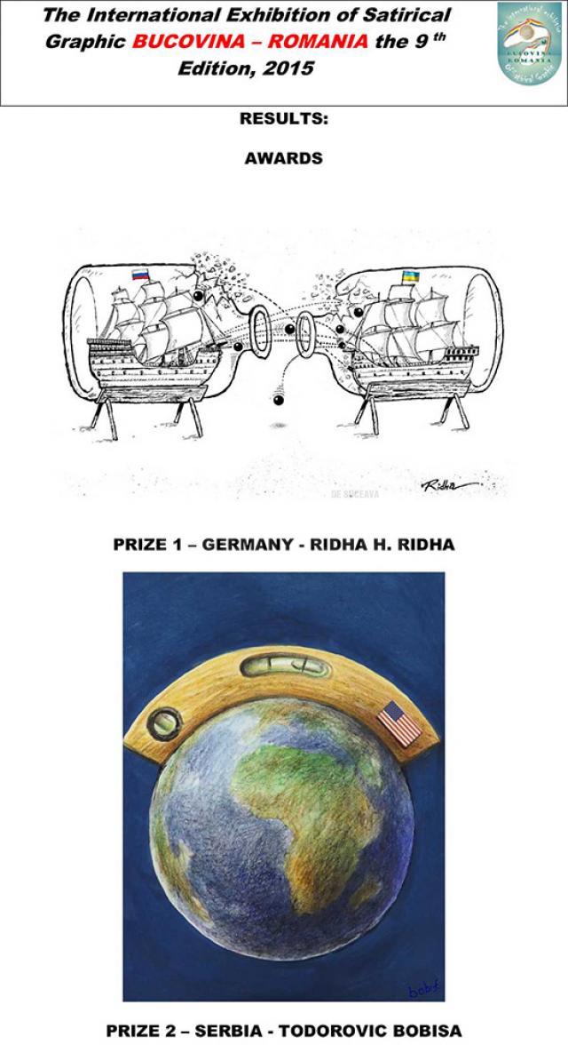 Un caricaturist german, desemnat câştigătorul celei de-a IX-a ediţii a Expoziţiei Internaţionale de Grafică Satirică „Bucovina”