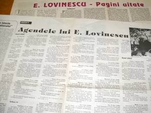 Agendele literare ale lui Eugen Lovinescu au fost prezentate publicului