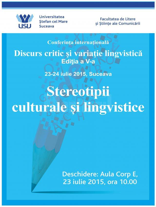 „Stereotipii culturale și lingvistice”, la USV
