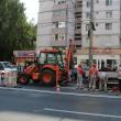 Un sens de circulaţie de pe bulevardul George Enescu a fost blocat de lucrările E.ON la o ţeavă de gaz fisurată