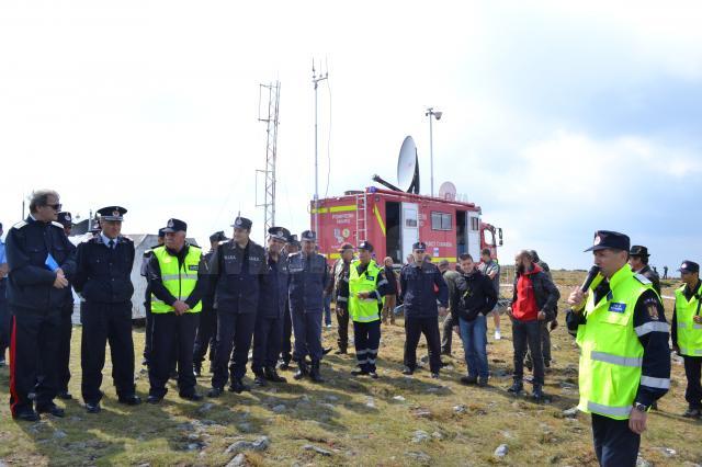 Exerciţiu complex al serviciilor de urgenţă, în masivul Călimani