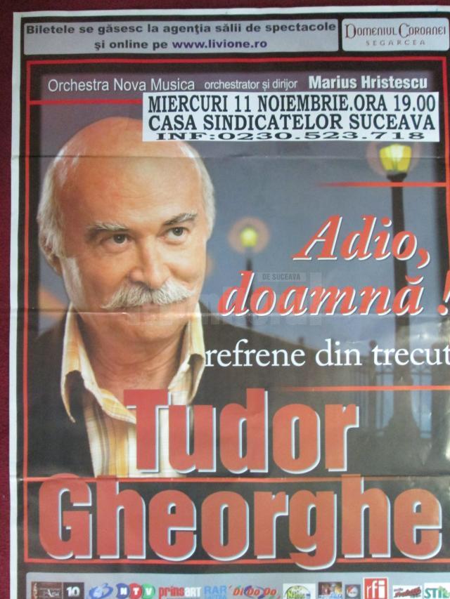 Concert Tudor Gheorghe, la Casa de Cultură Suceava