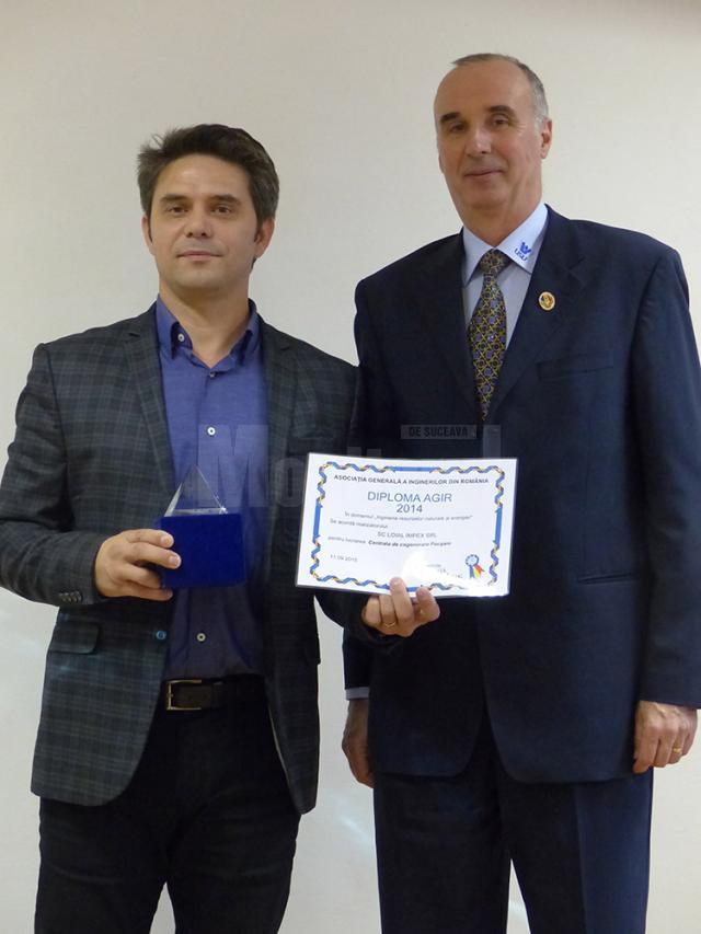 Ionel Stolnicu (Loial) şi Radu Pentiuc, directorul sucursalei Suceava a AGIR