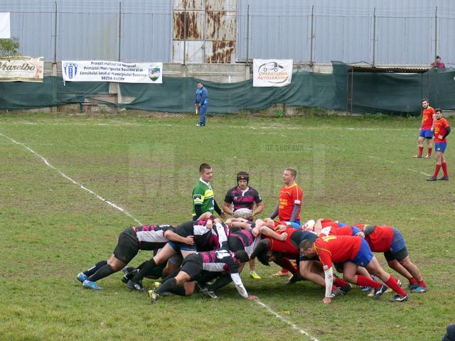Echipa de rugby seniori a Clubului Sportiv Municipal Suceava a obţinut o victorie importantă în fața celor de la CSUAV Arad, scor 18 – 13