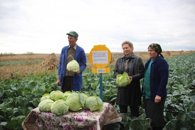 Vasile şi Maria Mătrăşoaia împreună cu Silvica Ambăruş (mijloc), cercetător la Staţiunea pentru Legumicultură Bacău