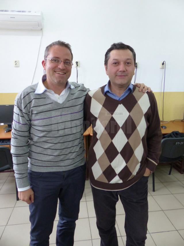 Massimiliano Ziella, alături de prof. Ciprian Hreţcanu