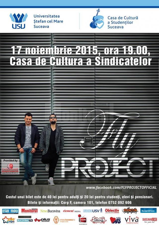 Trupa Fly Project concertează la Casa de Cultură a Sindicatelor