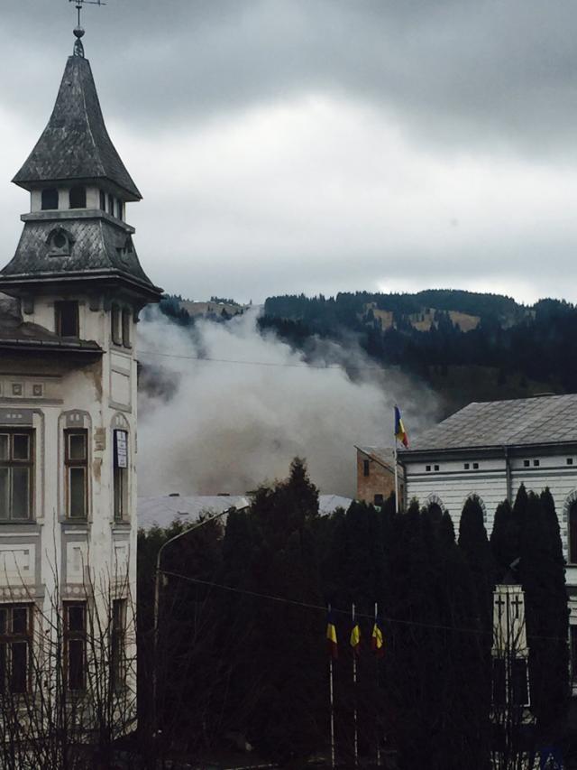 Alarma de incendiu s-a dat miercuri, în jurul orei 13.30, la restaurantul Les Amis. Foto: Tiberiu Popescu