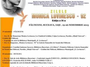 „Zilele Monica Lovinescu - 92”, la Fălticeni, Suceava şi Iaşi