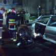 Accident violent cu un BMW în centrul oraşului Gura Humorului
