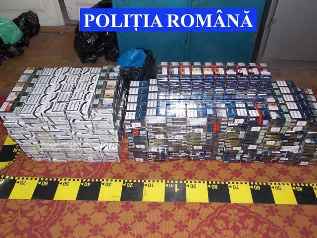 Ţigările de contrabandă confiscate de poliţişti