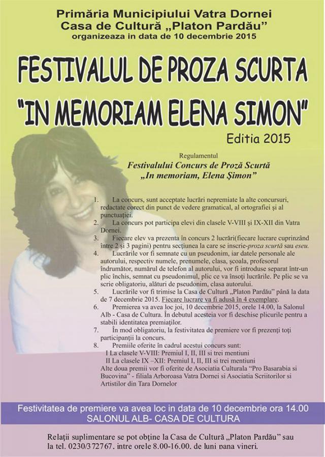 Festivalul de proză scurtă „In memoriam Elena Șimon”