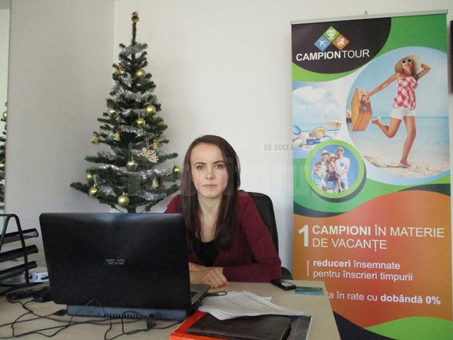 Ioana Cîmpanu, studentă şi manager „Campion Tour”