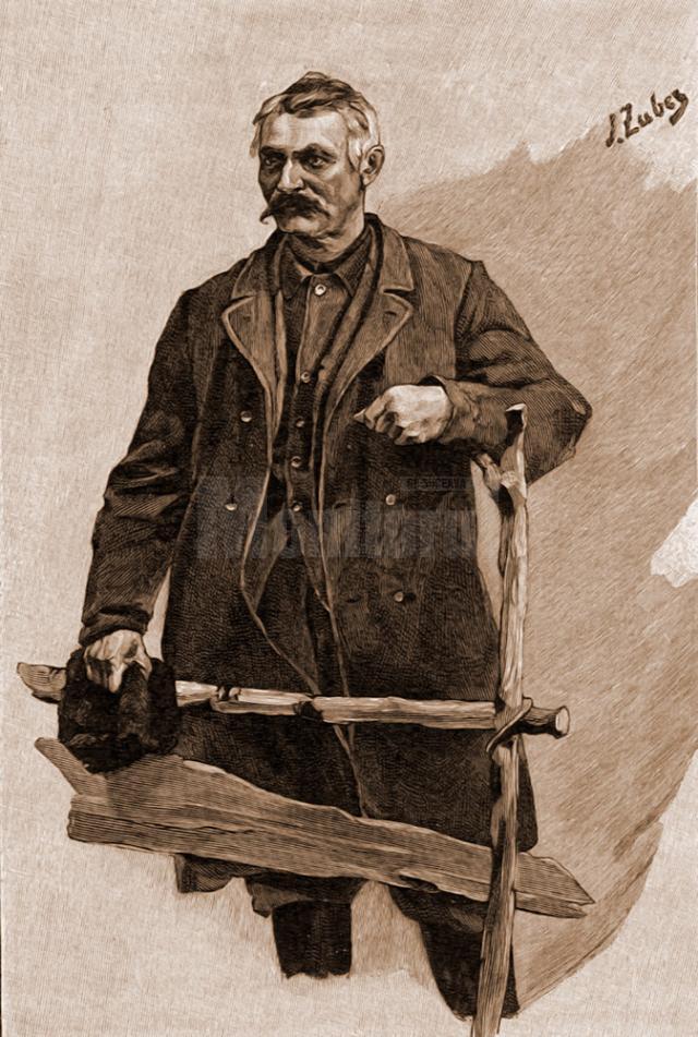 German din Iţcani – desen de Julius Zalaty Zuber (1867-1918)