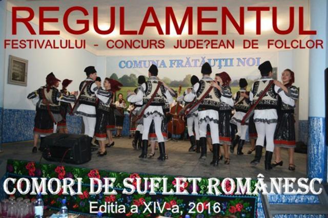 În lunile februarie şi martie se va desfăşura faza zonală a Festivalului-concurs judeţean de folclor „Comori de suflet românesc”