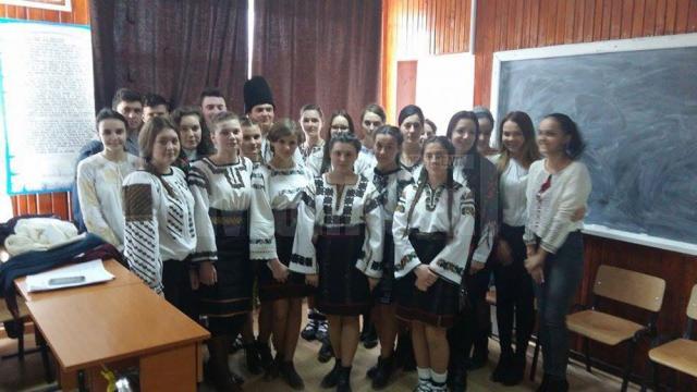Unirea Principatelor Române, sărbătorită de elevii Liceului Tehnologic Cajvana
