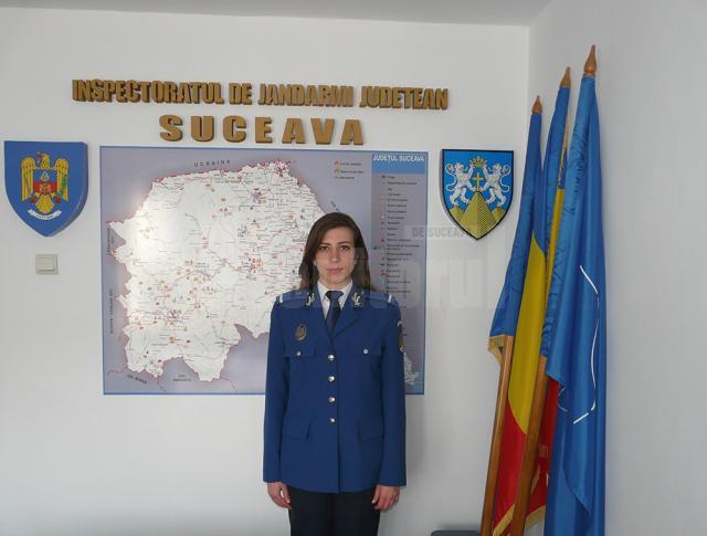 Sublocotenent Nicoleta Turculeţ, noul purtător de cuvânt al Jandarmeriei Suceava