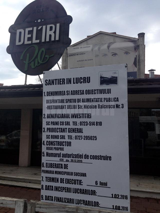 Autorizaţia de demolare a restaurantului amenajat în jurul Restaurantului Naţional