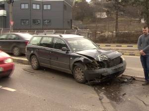 Autoturismul VW implicat în accident